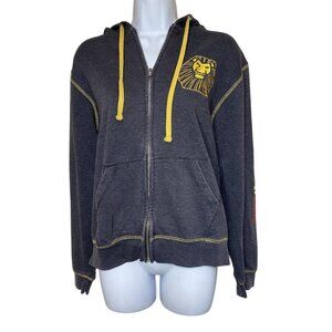 Disney The Lion King Gray Zip-Up Hoodie Lion Logo Womens S